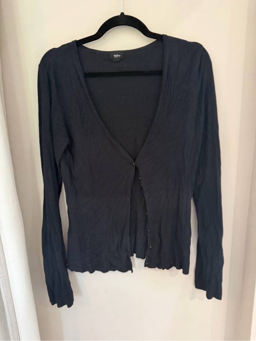 Mossimo Supply Co. Black Button Front V-Neck Cardigan